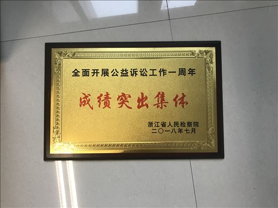 公益诉讼工作一周年成绩突出集体